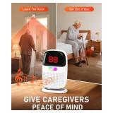PILSAMAS Wireless Bed Alarms for Elderly Dementia Patients with Motion Sensor & Clip-On Caregiver Pager - Sensor ID Display, 1000ft Range, Room Exit & Fall Alert Devices for Elderly No Month Fee PILSAMAS Wireless Bed Alarms for Elderly Dementia Patients with Motion Sensor & Clip-On Caregiver Pager - Sensor ID Display, 1000ft Range, Room Exit & Fall Alert Devices for Elderly No Month Fee