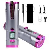 Cordless Automatic Rotating Curling Iron - 5200mAh USB Rechargeable Beach Wave Curler with U-Shape Anti-Tangle Barrel, 6 Temp Settings & LCD Display, for Long Hair Cordless Automatic Rotating Curling Iron - 5200mAh USB Rechargeable Beach Wave Curler with U-Shape Anti-Tangle Barrel, 6 Temp Settings & LCD Display, for Long Hair