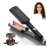 Crimper Hair Tool, Mini Hair Crimper for Women Heating up 390°F, Waver Curling Iron with Negative Ions, Double Voltage Crimping Iron for All Style (9.5 Inch/1.5 Inch) Crimper Hair Tool, Mini Hair Crimper for Women Heating up 390°F, Waver Curling Iron with Negative Ions, Double Voltage Crimping Iron for All Style (9.5 Inch/1.5 Inch)