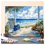 Beach Paint by Numbers Kit for Adults Beginner Landscape Oil Painting Kit Adult Paint by Number Kits on Canvas Ocean DIY Painting for Beginners Art by Numbers for Gifts Home Wall Decor 16x20 Inch Beach Paint by Numbers Kit for Adults Beginner Landscape Oil Painting Kit Adult Paint by Number Kits on Canvas Ocean DIY Painting for Beginners Art by Numbers for Gifts Home Wall Decor 16x20 Inch