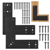 Cskunxia 2Pcs L Shape Flat Bracket, 10\' X 10\' Heavy Duty Mending Plate, Corner Bracket, L Right Angle Brackets, Repair Joining Fixing Brace with 2 Sets of Screws Cskunxia 2Pcs L Shape Flat Bracket, 10\' X 10\' Heavy Duty Mending Plate, Corner Bracket, L Right Angle Brackets, Repair Joining Fixing Brace with 2 Sets of Screws