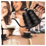 Tea Kettle with Thermometer Pot Black Stovetop Tea Kettle 40oz Gooseneck Kettle Teapot Pour Over Coffee Kettle with Thermometer,1200ml,5 Cup,Black,1Pack Tea Kettle with Thermometer Pot Black Stovetop Tea Kettle 40oz Gooseneck Kettle Teapot Pour Over Coffee Kettle with Thermometer,1200ml,5 Cup,Black,1Pack