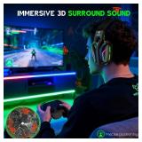 Wireless Gaming Headset for Xbox Series X|S, Xbox One, PS5, PS4, PC, Mac, Switch, 2.4GHz + Bluetooth Over-Ear Gaming Headphones with ENC Mic, 3D Stereo, Dynamic LED Light for Xbox One Accessory Kits Wireless Gaming Headset for Xbox Series X|S, Xbox One, PS5, PS4, PC, Mac, Switch, 2.4GHz + Bluetooth Over-Ear Gaming Headphones with ENC Mic, 3D Stereo, Dynamic LED Light for Xbox One Accessory Kits