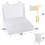 Embroidery Floss Organizer, Cross Stitch Thread Storage Box Tools - Bobbin Winder, 1 Removable 24 Compartments with 40 Hard Plastic Floss Bobbins and Stickers for Craft DIY Embroidery Sewing Storage Embroidery Floss Organizer, Cross Stitch Thread Storage Box Tools - Bobbin Winder, 1 Removable 24 Compartments with 40 Hard Plastic Floss Bobbins and Stickers for Craft DIY Embroidery Sewing Storage