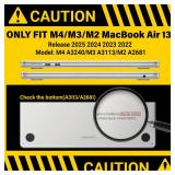 IBENZER Compatible with 2025 2024 2023 2022 MacBook Air 13 inch Case M4 A3240 M3 A3113 M2 A2681, Hardshell Case & KeyboardCover & ScreenFilm & Type-C for Mac Air 13.6, Crystal Clear, AT13-KK-CYCL+2TC IBENZER Compatible with 2025 2024 2023 2022 MacBook Air 13 inch Case M4 A3240 M3 A3113 M2 A2681, Hardshell Case & KeyboardCover & ScreenFilm & Type-C for Mac Air 13.6, Crystal Clear, AT13-KK-CYCL+2TC
