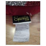 Sparkles Home Red and Silver Glitter Decorative Pillow Sparkles Home Red and Silver Glitter Decorative Pillow