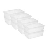 novelinks 6 Quart Clear Plastic Storage Bins with Transparent Lids Stackable Box Craft Storage Organizing Container Sensory Bin,8 Pack novelinks 6 Quart Clear Plastic Storage Bins with Transparent Lids Stackable Box Craft Storage Organizing Container Sensory Bin,8 Pack