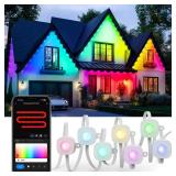 Permanent Outdoor Lights,100ft with 72LED Eaves Light, IP65 Waterproof RGB Light with AppControl, DIY SceneModes, Eave Lights for House Roof, Garden Dcor, Christmas Outdoor Decoration Permanent Outdoor Lights,100ft with 72LED Eaves Light, IP65 Waterproof RGB Light with AppControl, DIY SceneModes, Eave Lights for House Roof, Garden Dcor, Christmas Outdoor Decoration