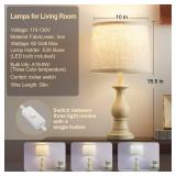 Hikczc Vintage Table Lamp for Living Room Bedroom, 18.5\' Farmhouse Bedside Lamps Nightstand Lamp Set of 2, Table Lamps with Oatmeal Linen Lamp Shades, 2 LED Bulbs Included, Beige Hikczc Vintage Table Lamp for Living Room Bedroom, 18.5\' Farmhouse Bedside Lamps Nightstand Lamp Set of 2, Table Lamps with Oatmeal Linen Lamp Shades, 2 LED Bulbs Included, Beige