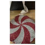Peppermint Swirl Glitter Christmas throw pillow Peppermint Swirl Glitter Christmas throw pillow