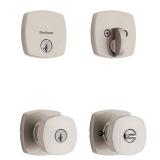 Arroyo Keyed Entry Knob and Single Cylinder Deadbolt Combo Pack featuring SmartKey Security in Satin Nickel Arroyo Keyed Entry Knob and Single Cylinder Deadbolt Combo Pack featuring SmartKey Security in Satin Nickel