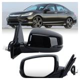 Driver Side Mirror Compatible with Honda Accord Sedan 2013-2017 Power Glass Heated with Turn Signal Indicator Manual Folding Left Door Mirrors Replaces #HO1320275 6 Pins (Black) Driver Side Mirror Compatible with Honda Accord Sedan 2013-2017 Power Glass Heated with Turn Signal Indicator Manual Folding Left Door Mirrors Replaces #HO1320275 6 Pins (Black)