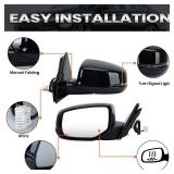 Driver Side Mirror Compatible with Honda Accord Sedan 2013-2017 Power Glass Heated with Turn Signal Indicator Manual Folding Left Door Mirrors Replaces #HO1320275 6 Pins (Black) Driver Side Mirror Compatible with Honda Accord Sedan 2013-2017 Power Glass Heated with Turn Signal Indicator Manual Folding Left Door Mirrors Replaces #HO1320275 6 Pins (Black)