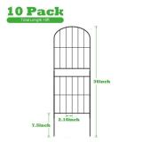 OUSHENG Decorative Garden Fence Fencing 10 Pack, 36in (H) x 10.8ft (L) Rustproof Metal Wire Panel Border Animal Barrier for Dog, Flower Edging for Yard Landscape Patio Outdoor Decor, Arched OUSHENG Decorative Garden Fence Fencing 10 Pack, 36in (H) x 10.8ft (L) Rustproof Metal Wire Panel Border Animal Barrier for Dog, Flower Edging for Yard Landscape Patio Outdoor Decor, Arched