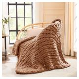 L'AGRATY Chunky Knit Blanket Throw - Soft Chenille Yarn Throw Blanket 40x50ï¼ Handmade Thick Cable Knit Crochet Blanke - Large Knit Blanket Chunky Rope Knot Throw Blanket for Couch Sofa Bed Home D L'AGRATY Chunky Knit Blanket Throw - Soft Chenille Yarn Throw Blanket 40x50ï¼ Handmade Thick Cable Knit Crochet Blanke - Large Knit Blanket Chunky Rope Knot Throw Blanket for Couch Sofa Bed Home D