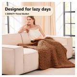 L'AGRATY Chunky Knit Blanket Throw - Soft Chenille Yarn Throw Blanket 40x50ï¼ Handmade Thick Cable Knit Crochet Blanke - Large Knit Blanket Chunky Rope Knot Throw Blanket for Couch Sofa Bed Home D L'AGRATY Chunky Knit Blanket Throw - Soft Chenille Yarn Throw Blanket 40x50ï¼ Handmade Thick Cable Knit Crochet Blanke - Large Knit Blanket Chunky Rope Knot Throw Blanket for Couch Sofa Bed Home D