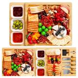 Easoger Charcuterie Boards Set - 3 in 1 Magnetic Extra Large Cheese Board with 3 Bowls, House Warming Gifts New Home, Wedding, Bridal Shower, Christmas Gifts for Women Easoger Charcuterie Boards Set - 3 in 1 Magnetic Extra Large Cheese Board with 3 Bowls, House Warming Gifts New Home, Wedding, Bridal Shower, Christmas Gifts for Women