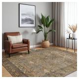 Bavni Washable Rug 4x6 Area Rug for Living Room Bedroom Dining, Washable Vintage Print Carpet, Ultra-Thin Chenille Low Pile Lightweight Rug with Non Slip Backing, Warm Taupe Bavni Washable Rug 4x6 Area Rug for Living Room Bedroom Dining, Washable Vintage Print Carpet, Ultra-Thin Chenille Low Pile Lightweight Rug with Non Slip Backing, Warm Taupe