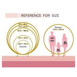 Round Backdrop Stand 7.2FT Arch Balloon Golden Metal Circle Garland Frame with Base for Wedding Arches Birthday Party Baby Shower Graduation Decoratio Round Backdrop Stand 7.2FT Arch Balloon Golden Metal Circle Garland Frame with Base for Wedding Arches Birthday Party Baby Shower Graduation Decoratio