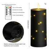 Sasigeiaa Waterproof Outdoor Candles with Timer & Remote - Battery Operated LED Candles, Realistic Flameless Plastic Pillar, Pack of 2 (4\' D x 10\' H, Black) for Patio, Garden Camping Rainy Weather Sasigeiaa Waterproof Outdoor Candles with Timer & Remote - Battery Operated LED Candles, Realistic Flameless Plastic Pillar, Pack of 2 (4\' D x 10\' H, Black) for Patio, Garden Camping Rainy Weather
