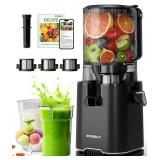 ECOSELF Cold Press Juicer with 3 Filters (For Juice/Sorbet/Nut Milk), Juicer Machines With 6.0\' Wide Mouth Hopper, Self Feeding & Hands-Free Design, Juicer for Family Gathering Party, With Pusher ECOSELF Cold Press Juicer with 3 Filters (For Juice/Sorbet/Nut Milk), Juicer Machines With 6.0\' Wide Mouth Hopper, Self Feeding & Hands-Free Design, Juicer for Family Gathering Party, With Pusher