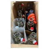 8 Pack [1 L / 33 fl. oz.] Swing Top Glass Bottles w/ Airtight Stopper Lids â Flip Top Brewing Bottle for Fermentation, Kombucha, Mead, Vinegar, Beer, Kefir, Wine, Soda â With 8 Extra Seals &