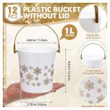 meekoo 12 Pcs Gold Snowflake Buckets with Handles Bulk 4.69 x 3.78 x 4.8 Inch Small Winter Holiday Buckets for Gifts Cute Candy Pails Holiday Storage Baskets for Winter Party meekoo 12 Pcs Gold Snowflake Buckets with Handles Bulk 4.69 x 3.78 x 4.8 Inch Small Winter Holiday Buckets for Gifts Cute Candy Pails Holiday Storage Baskets for Winter Party