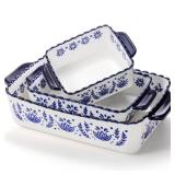 SOUJOY 3 Pack Porcelain Bakeware Set, Rectangular Baking Dishes, Lasagna Pan for Cooking, Kitchen, Casserole Dishes, Cake Dinner, Banquet and Daily Use SOUJOY 3 Pack Porcelain Bakeware Set, Rectangular Baking Dishes, Lasagna Pan for Cooking, Kitchen, Casserole Dishes, Cake Dinner, Banquet and Daily Use