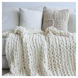 Maetoow Chenille Chunky Knit Blanket Throw ï¼40Ã50 Inchï¼, Handmade Warm & Cozy Blanket Couch, Bed, Home Decor, Soft Breathable Fleece Banket, Christmas Thick and Giant Yarn Throws, Cream Maetoow Chenille Chunky Knit Blanket Throw ï¼40Ã50 Inchï¼, Handmade Warm & Cozy Blanket Couch, Bed, Home Decor, Soft Breathable Fleece Banket, Christmas Thick and Giant Yarn Throws, Cream