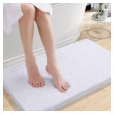 OLANLY Bathroom Rugs 24x16, Extra Soft Absorbent Chenille Bath Rugs, Rubber Backing Quick Dry, Machine Washable Bath Mats for Bathroom Floor, Tub and Shower, Home Decor Accessories, White OLANLY Bathroom Rugs 24x16, Extra Soft Absorbent Chenille Bath Rugs, Rubber Backing Quick Dry, Machine Washable Bath Mats for Bathroom Floor, Tub and Shower, Home Decor Accessories, White