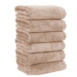 MOONQUEEN 6 Pack Premium Hand Towels - Quick Drying - Microfiber Coral Velvet Highly Absorbent Towels - Multipurpose Use as Hotel, Bathroom, Shower, Spa, Hand Towel 16 x 28 inches (Brown) MOONQUEEN 6 Pack Premium Hand Towels - Quick Drying - Microfiber Coral Velvet Highly Absorbent Towels - Multipurpose Use as Hotel, Bathroom, Shower, Spa, Hand Towel 16 x 28 inches (Brown)