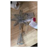 Silver Glitter Star Tree Topper Silver Glitter Star Tree Topper