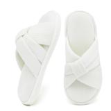 Gecgucy House Slippers for Women Indoor Cute Comfy Open Toe Crossband Slipper for Woman Girls and Ladies use in Bedroom, Living room and Outdoor around the Home Gecgucy House Slippers for Women Indoor Cute Comfy Open Toe Crossband Slipper for Woman Girls and Ladies use in Bedroom, Living room and Outdoor around the Home