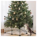 Yalikop 16 Pieces Christmas Tree Fences, Height 24 Inch Metal Christmas Tree Fence Barrier for Pets Dog Cat Xmas Black Gate for Holiday Office Home Decorations Yalikop 16 Pieces Christmas Tree Fences, Height 24 Inch Metal Christmas Tree Fence Barrier for Pets Dog Cat Xmas Black Gate for Holiday Office Home Decorations