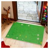 JEQAX 1Pcs Christmas Kitchen Mat Green Bathroom Rug, Non Slip Washable Rugs Xmas Door Mat Floor Mats for Bedroom Laundry Holiday Home Decor (Green) JEQAX 1Pcs Christmas Kitchen Mat Green Bathroom Rug, Non Slip Washable Rugs Xmas Door Mat Floor Mats for Bedroom Laundry Holiday Home Decor (Green)