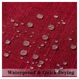 Kevin Textile Christmas Decorative Outdoor Throw Pillow Covers Pack of 2 Waterproof Classic Checker Linen Pillowcases Cushion Cases for Sofa Couch Patio Garden 24x24 Inch Red Kevin Textile Christmas Decorative Outdoor Throw Pillow Covers Pack of 2 Waterproof Classic Checker Linen Pillowcases Cushion Cases for Sofa Couch Patio Garden 24x24 Inch Red