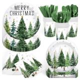 168PCS Christmas Trees Party Supplies Watercolor Green Cedar Snowflake Party Decorations Merry Christmas Paper Plates Cup Napkin for Xmas Winter Holly Snowflake Holiday Party Tableware Serves 24 168PCS Christmas Trees Party Supplies Watercolor Green Cedar Snowflake Party Decorations Merry Christmas Paper Plates Cup Napkin for Xmas Winter Holly Snowflake Holiday Party Tableware Serves 24
