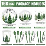 168PCS Christmas Trees Party Supplies Watercolor Green Cedar Snowflake Party Decorations Merry Christmas Paper Plates Cup Napkin for Xmas Winter Holly Snowflake Holiday Party Tableware Serves 24 168PCS Christmas Trees Party Supplies Watercolor Green Cedar Snowflake Party Decorations Merry Christmas Paper Plates Cup Napkin for Xmas Winter Holly Snowflake Holiday Party Tableware Serves 24