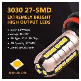 PHINLION 3000 Lumens Golden Yellow H11 LED Fog Light Bulbs Super Bright 3030 27-SMD H8 H16 LED Bulb Replacement for DRL or Fog Lamps, 3000K Yellow PHINLION 3000 Lumens Golden Yellow H11 LED Fog Light Bulbs Super Bright 3030 27-SMD H8 H16 LED Bulb Replacement for DRL or Fog Lamps, 3000K Yellow