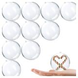 Jishi 10pk Clear Plastic Christmas Ornaments for Crafts Fillable DIY Christmas Ornaments Balls 60mm Acrylic Ornaments for Christmas Tree Decorations, Hanging Christmas Decorations Home Decor Supplies Jishi 10pk Clear Plastic Christmas Ornaments for Crafts Fillable DIY Christmas Ornaments Balls 60mm Acrylic Ornaments for Christmas Tree Decorations, Hanging Christmas Decorations Home Decor Supplies