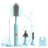 WHNL Electric Baby Bottle Brush Set with Rechargeable Electric Bottle Brush Cleaner and Replaceable Silicone Bottle Brushes and Straw Brush Cleaner, Waterproof Multi-Purpose Cleaning Brush(Blue) WHNL Electric Baby Bottle Brush Set with Rechargeable Electric Bottle Brush Cleaner and Replaceable Silicone Bottle Brushes and Straw Brush Cleaner, Waterproof Multi-Purpose Cleaning Brush(Blue)