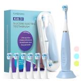 FUMEIKANG Kids Electric Toothbrushes Sonic Rechargeable Tooth Brush Gifts for Boys and Girls Smart Timer Power Toothbrush - Blue 3 4 5 6 7 8 9 10 11 12 (Blue) FUMEIKANG Kids Electric Toothbrushes Sonic Rechargeable Tooth Brush Gifts for Boys and Girls Smart Timer Power Toothbrush - Blue 3 4 5 6 7 8 9 10 11 12 (Blue)