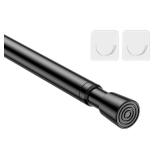 MEXAU 1Pack Spring Tension Curtain Rod 26-39 inch Black Adjustable Spring Rod Extendable Tension Rod For Kitchen, Bathroom, Window, Bookshelf, Closet MEXAU 1Pack Spring Tension Curtain Rod 26-39 inch Black Adjustable Spring Rod Extendable Tension Rod For Kitchen, Bathroom, Window, Bookshelf, Closet