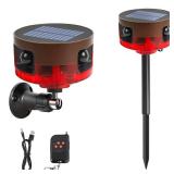 Solar Outdoor Motion Sensor Alarm-Dog Barking or Gunshot Sound, 130dB Noise, 13 Sounds & 360° Motion Detector Alarm Support Recording, with Remote Controller for Home, Villa,Yard,Chicken coop Solar Outdoor Motion Sensor Alarm-Dog Barking or Gunshot Sound, 130dB Noise, 13 Sounds & 360° Motion Detector Alarm Support Recording, with Remote Controller for Home, Villa,Yard,Chicken coop