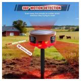 Solar Outdoor Motion Sensor Alarm-Dog Barking or Gunshot Sound, 130dB Noise, 13 Sounds & 360° Motion Detector Alarm Support Recording, with Remote Controller for Home, Villa,Yard,Chicken coop Solar Outdoor Motion Sensor Alarm-Dog Barking or Gunshot Sound, 130dB Noise, 13 Sounds & 360° Motion Detector Alarm Support Recording, with Remote Controller for Home, Villa,Yard,Chicken coop