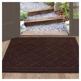 BEQHAUSE Dirt Trapper Door Mat 24\' x 36\', Doormat Non-Slip Entryway Rugs Washable, Dog Door Mat Stain Resistant and Absorbent Welcome Floor Mat for Front Back Door, Mud Wet Shoes & Paws, Brown BEQHAUSE Dirt Trapper Door Mat 24\' x 36\', Doormat Non-Slip Entryway Rugs Washable, Dog Door Mat Stain Resistant and Absorbent Welcome Floor Mat for Front Back Door, Mud Wet Shoes & Paws, Brown