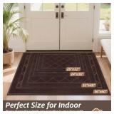 BEQHAUSE Dirt Trapper Door Mat 24\' x 36\', Doormat Non-Slip Entryway Rugs Washable, Dog Door Mat Stain Resistant and Absorbent Welcome Floor Mat for Front Back Door, Mud Wet Shoes & Paws, Brown BEQHAUSE Dirt Trapper Door Mat 24\' x 36\', Doormat Non-Slip Entryway Rugs Washable, Dog Door Mat Stain Resistant and Absorbent Welcome Floor Mat for Front Back Door, Mud Wet Shoes & Paws, Brown