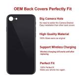 Perzework OEM Rear Back Glass Replacement for iPhone SE 4.7 inches (Black) 2020 Second Generation and 2022 Third Generation with Reparing Toolkit Perzework OEM Rear Back Glass Replacement for iPhone SE 4.7 inches (Black) 2020 Second Generation and 2022 Third Generation with Reparing Toolkit
