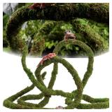 USMOLA Moss Vine for Reptiles, Bendable Climbing Vines Reptile Tank Accessories, Natural Moss Rope for Leopard Gecko, Lizard, Snake, Chameleon, Frog Terrarium Decor (Jungle Green, 9.8 FT) USMOLA Moss Vine for Reptiles, Bendable Climbing Vines Reptile Tank Accessories, Natural Moss Rope for Leopard Gecko, Lizard, Snake, Chameleon, Frog Terrarium Decor (Jungle Green, 9.8 FT)