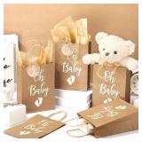 Saypacck 50 Pack Rustic Kraft Baby Shower Gifts Bag with Tissue Papers Baby Shower Paper Bags with Handle and 50 Tissue Tags Twine for Guests Gifts Gender Reveal Favors Saypacck 50 Pack Rustic Kraft Baby Shower Gifts Bag with Tissue Papers Baby Shower Paper Bags with Handle and 50 Tissue Tags Twine for Guests Gifts Gender Reveal Favors